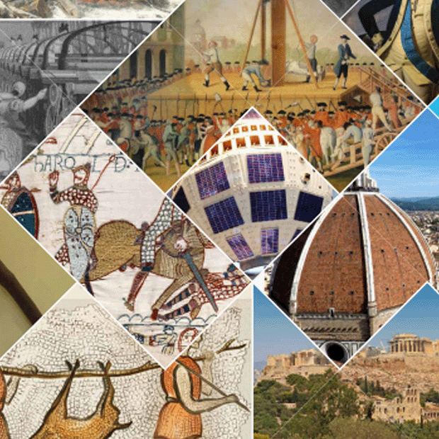 Image of many diffreent historical scenes